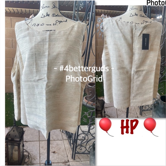 Lafayette 148 New York Tops - NEW Lafayette 148 NY Sleeveless Tweed like textured Lined Sleeveless Blouse 24W